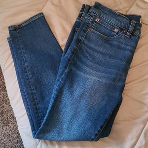 JCrew 8" toothpick 28P jeans